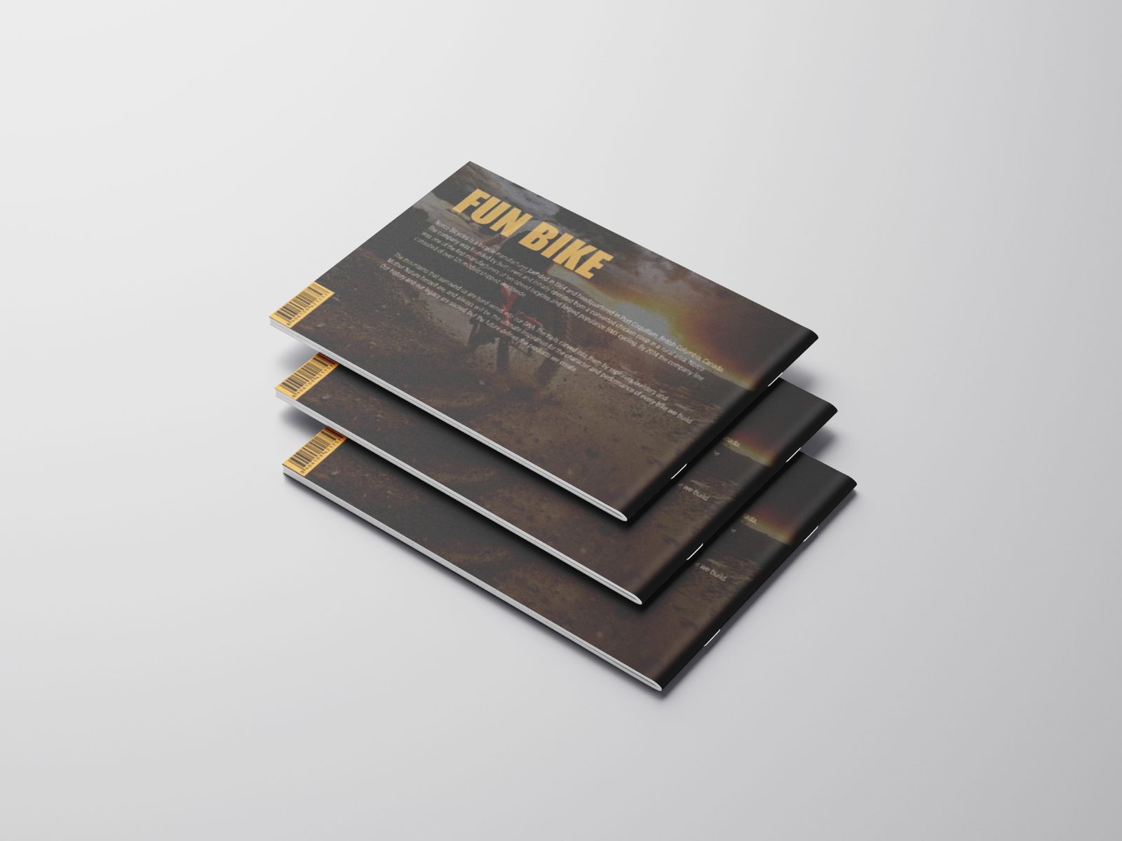 Cycling Bike 2024 brochure back cover mockup