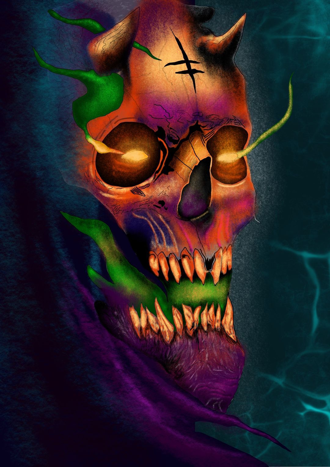 Infernal Gaze concept art illustration by Andrija Živković